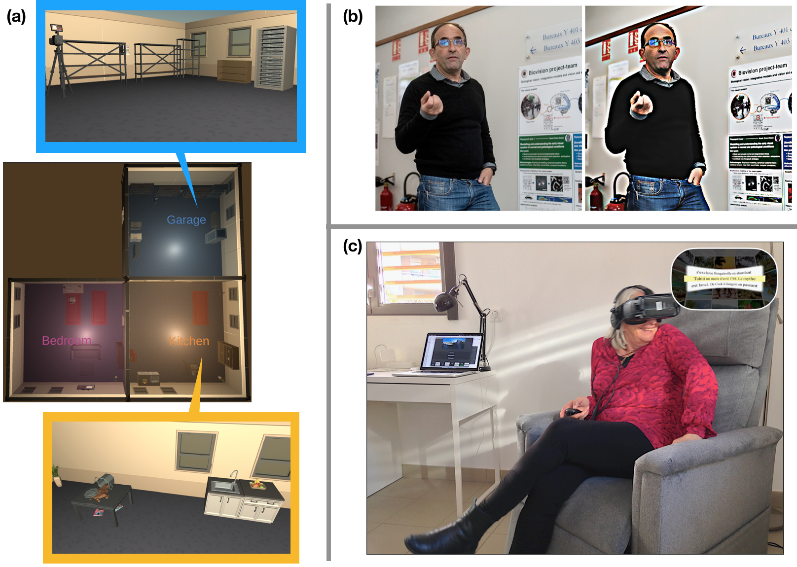 Multiple methodologies in graphics and image processing have applications towards low-vision technologies including (a) 3D virtual environments for studies of user perception and behavior, and creating 3D stimuli for model testing, (b) image enhancement techniques to magnify and increase visibility of contours of objects and people, and (c) personalization of media content such as text in 360 degrees visual space using VR headsets.