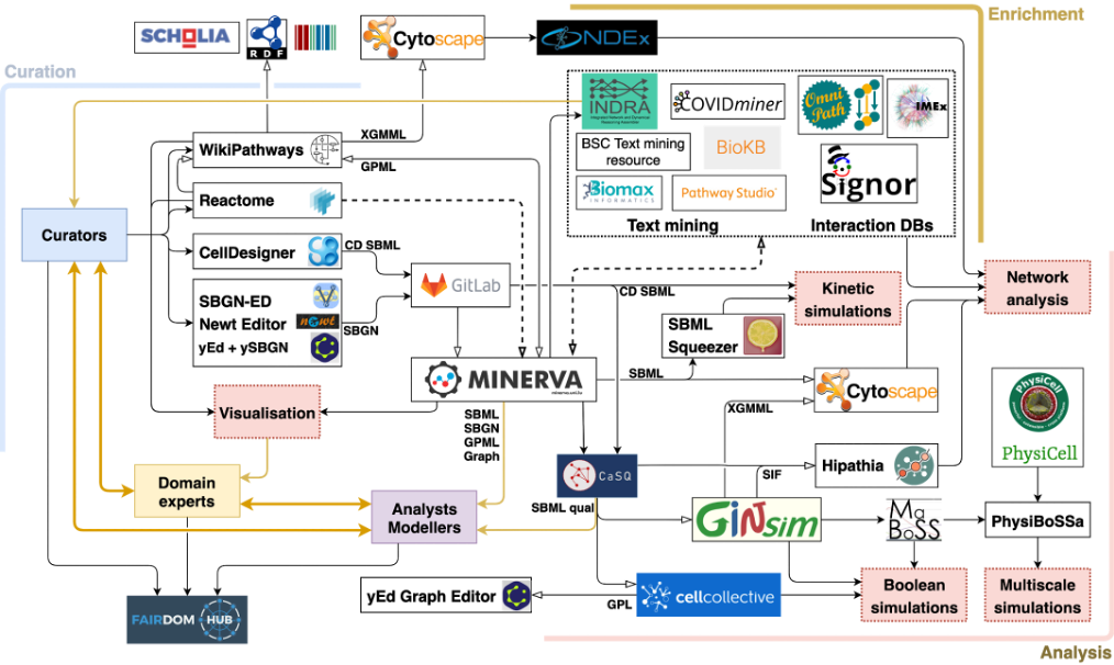 The ecosystem of the COVID19 Disease Map project.