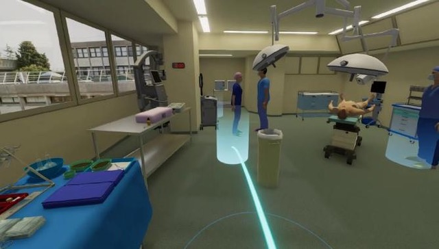 The operating room during VR interaction.