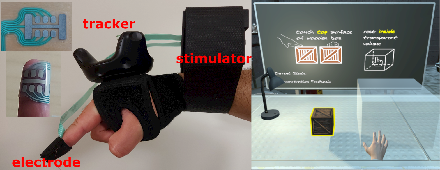 Electrotactile Feedback for Contact in VR.