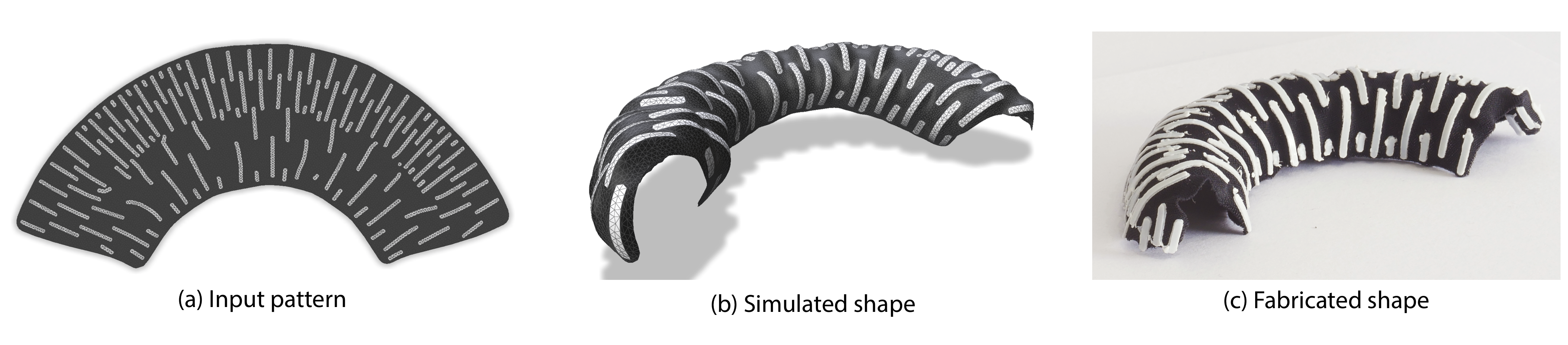 Simulation of printed-on-fabric assemblies