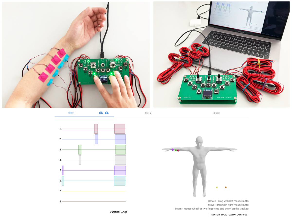 Represents the hardware and software suite for designing vibrotactile patterns.