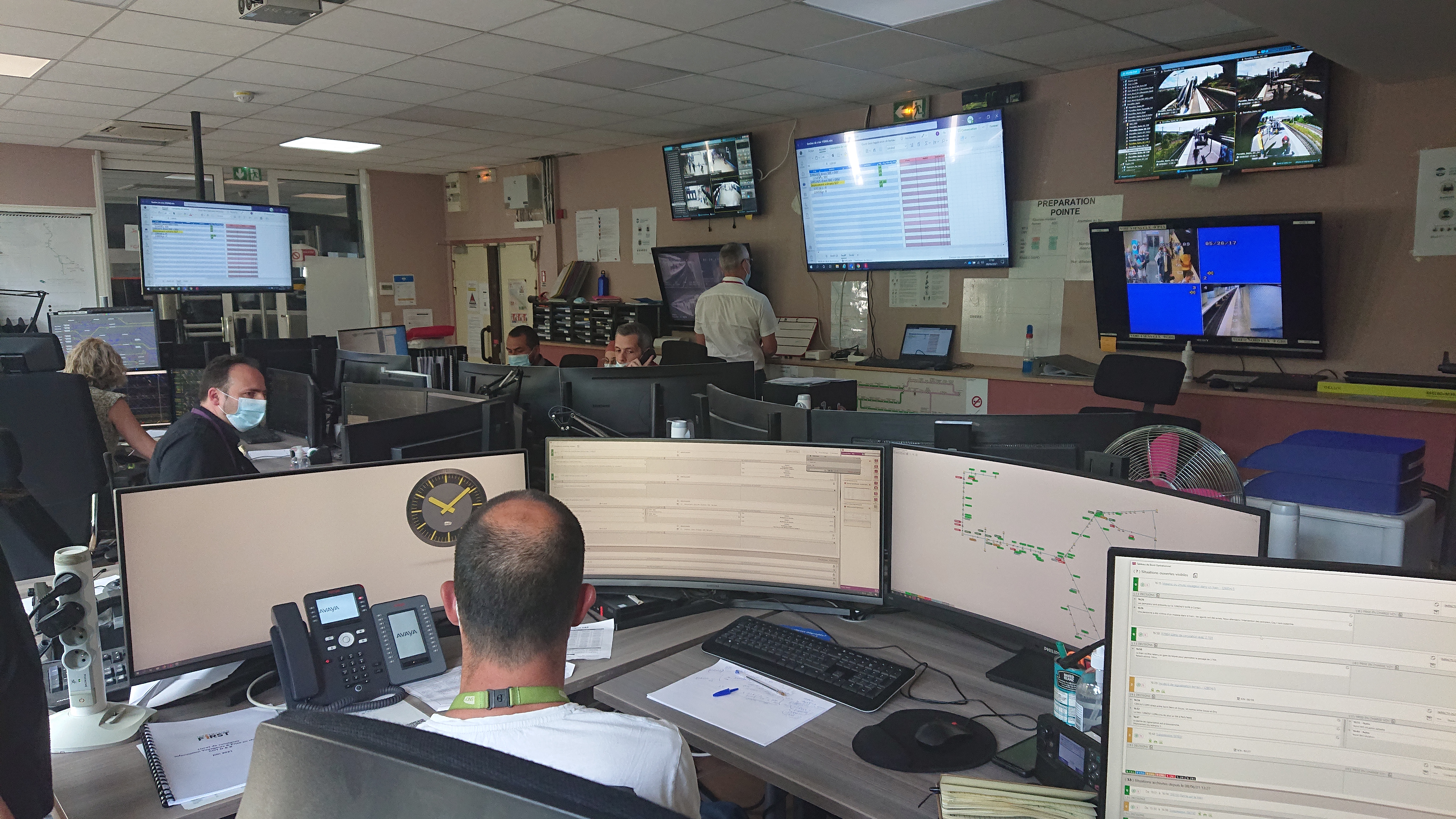 Picture of operators in a control room